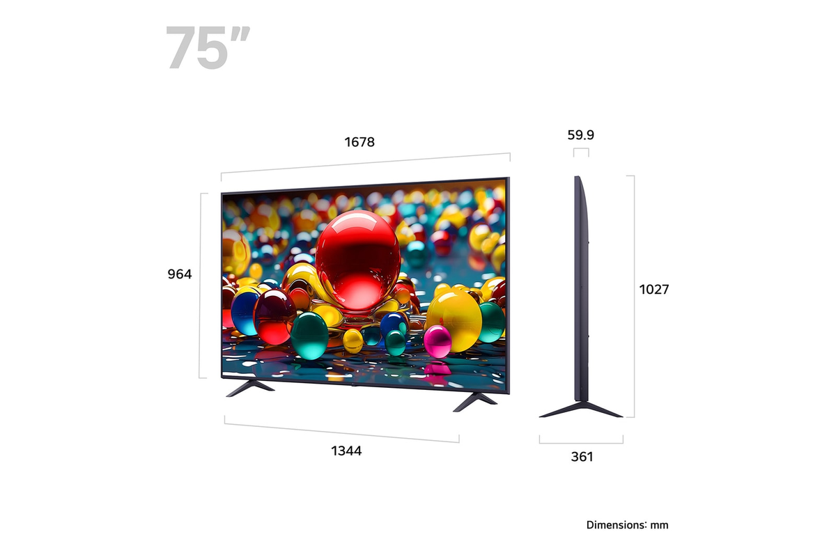 LG 75UA74006LB 75 Inch AI ThinQ UA74 4K UHD HDR Smart TV
