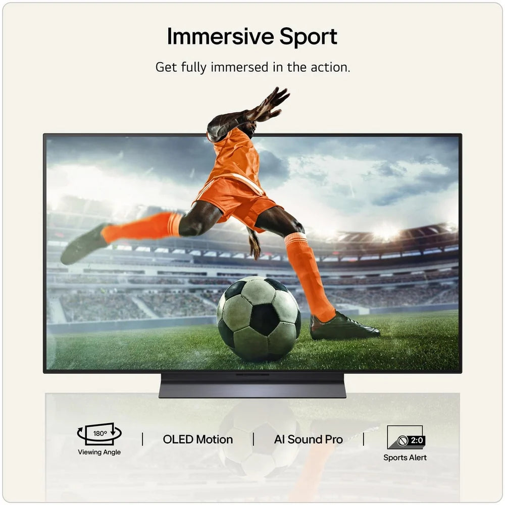 LG OLED55C66LB 55 Inch OLED evo AI C6 4K Ultra HD HDR Smart TV 2026
