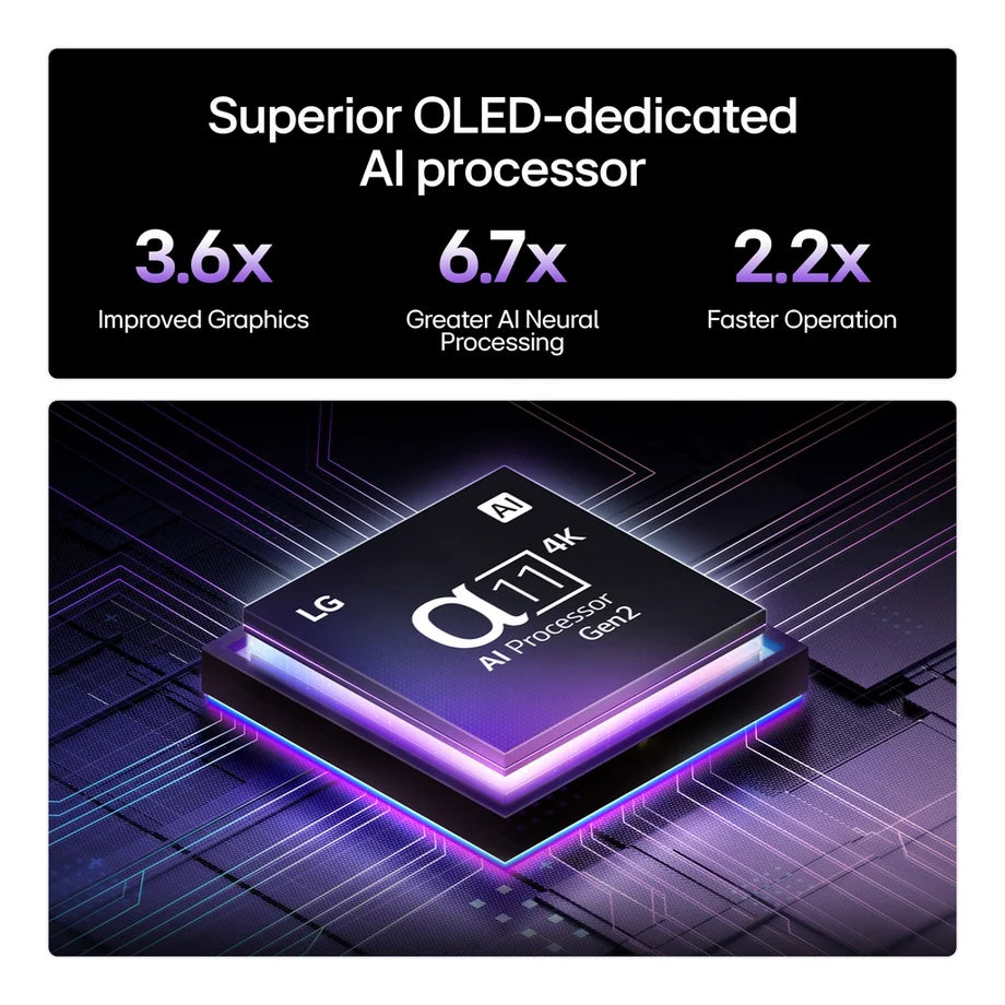 LG OLED83G54LW 83 Inch OLED evo AI G5 OLEDG54LW 4K Ultra HD HDR Smart TV - Wall mount version