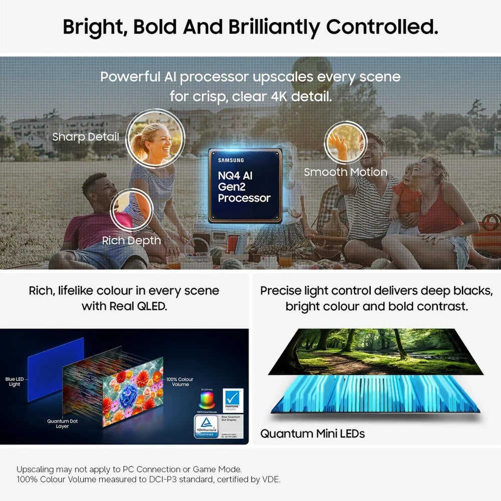 Samsung QE50QN80HAUXXU 50 Inch QN80H QLED Quantum Mini LED 4K Ultra HD HDR Smart AI TV 2026