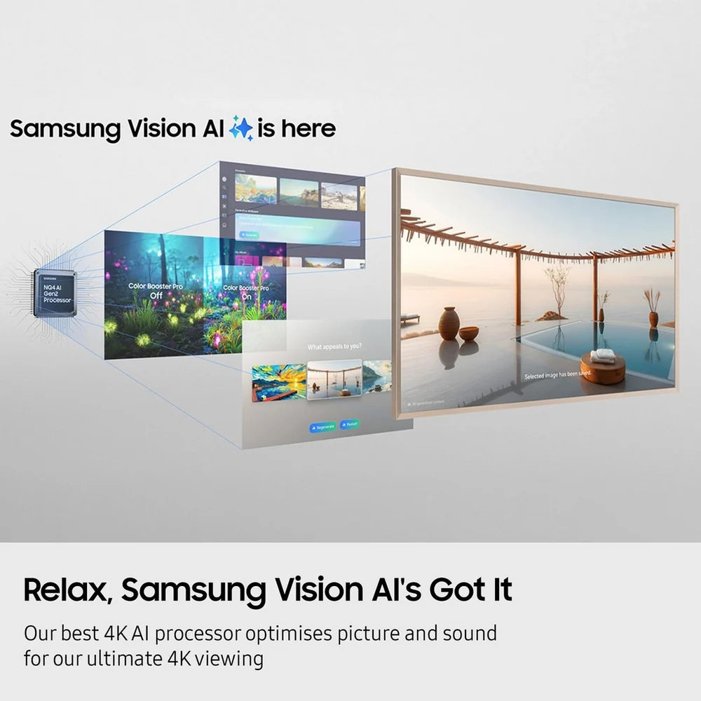 Samsung QE75LS03FWUXXU 75 Inch The Frame Pro LS03FW Art Mode Neo QLED 4K Vision Ultra HD HDR Smart AI TV