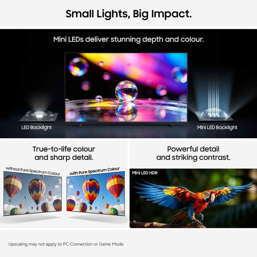 Samsung UE55M70HAKXXU 55 Inch M70H 4K Ultra HD HDR Mini LED Vision AI Smart Google TV 2026