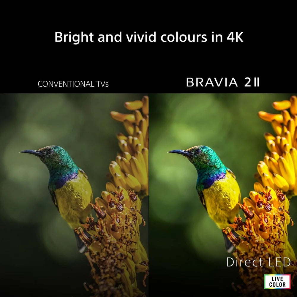 Sony K55S25M2PB 55 Inch BRAVIA 2 II Direct LED 4K Ultra HD HDR Smart Google TV 2026