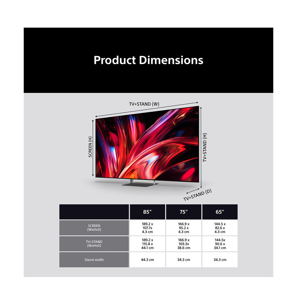 Sony K75XR95M2PB 75 Inch True RGB LED 4K Ultra HD HDR Smart Google TV 2026