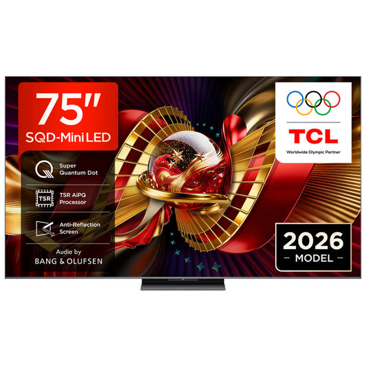 TCL 75C8L-UK 75 Inch C8L 4K Ultra HD HDR Premium SQD-Mini LED Smart Google TV 2026